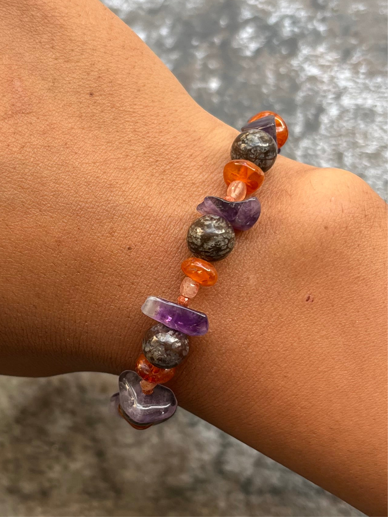 Unikat Handgemachtes Armband mit Amethyst