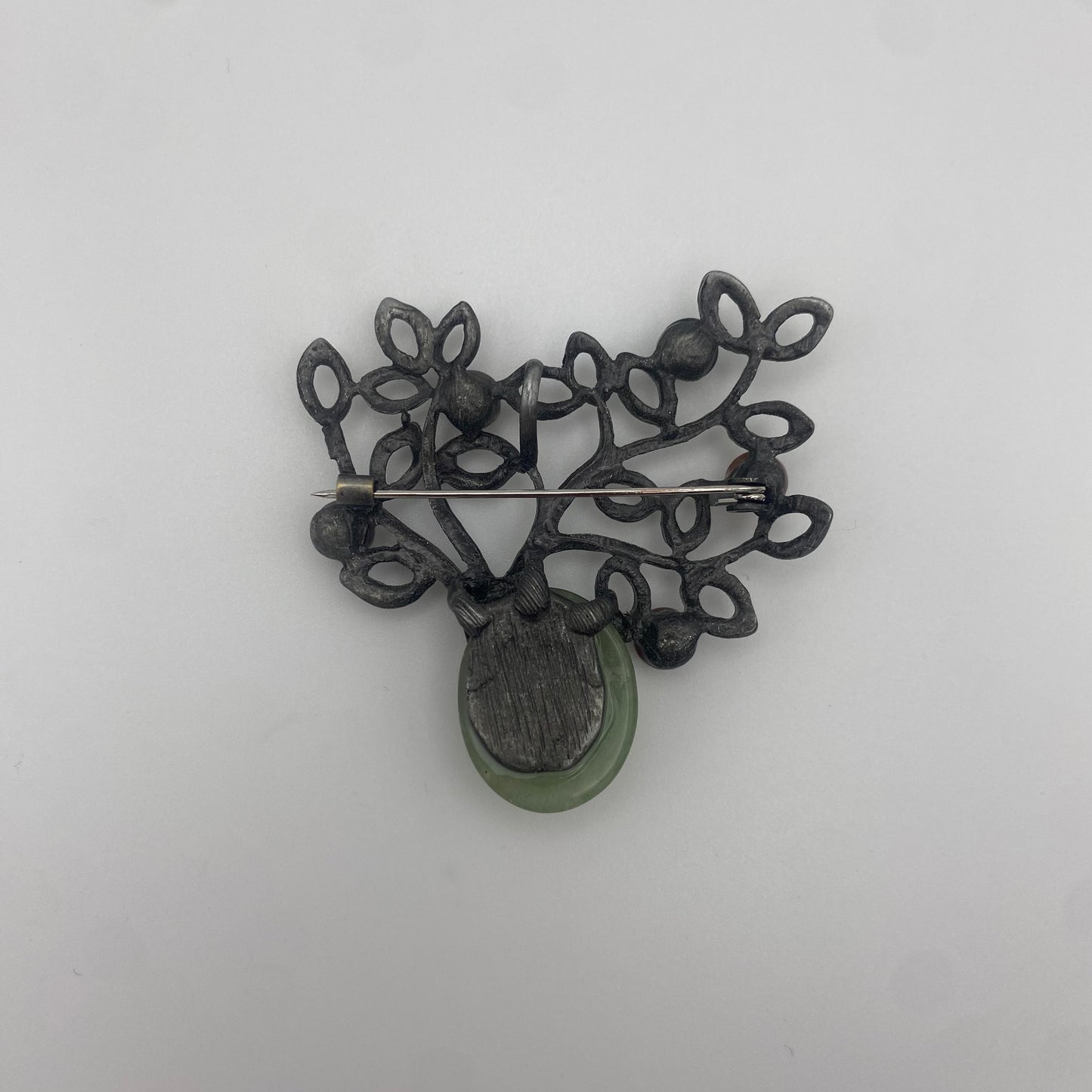 Vintage Brosche/Anhänger mit Edelsteinen