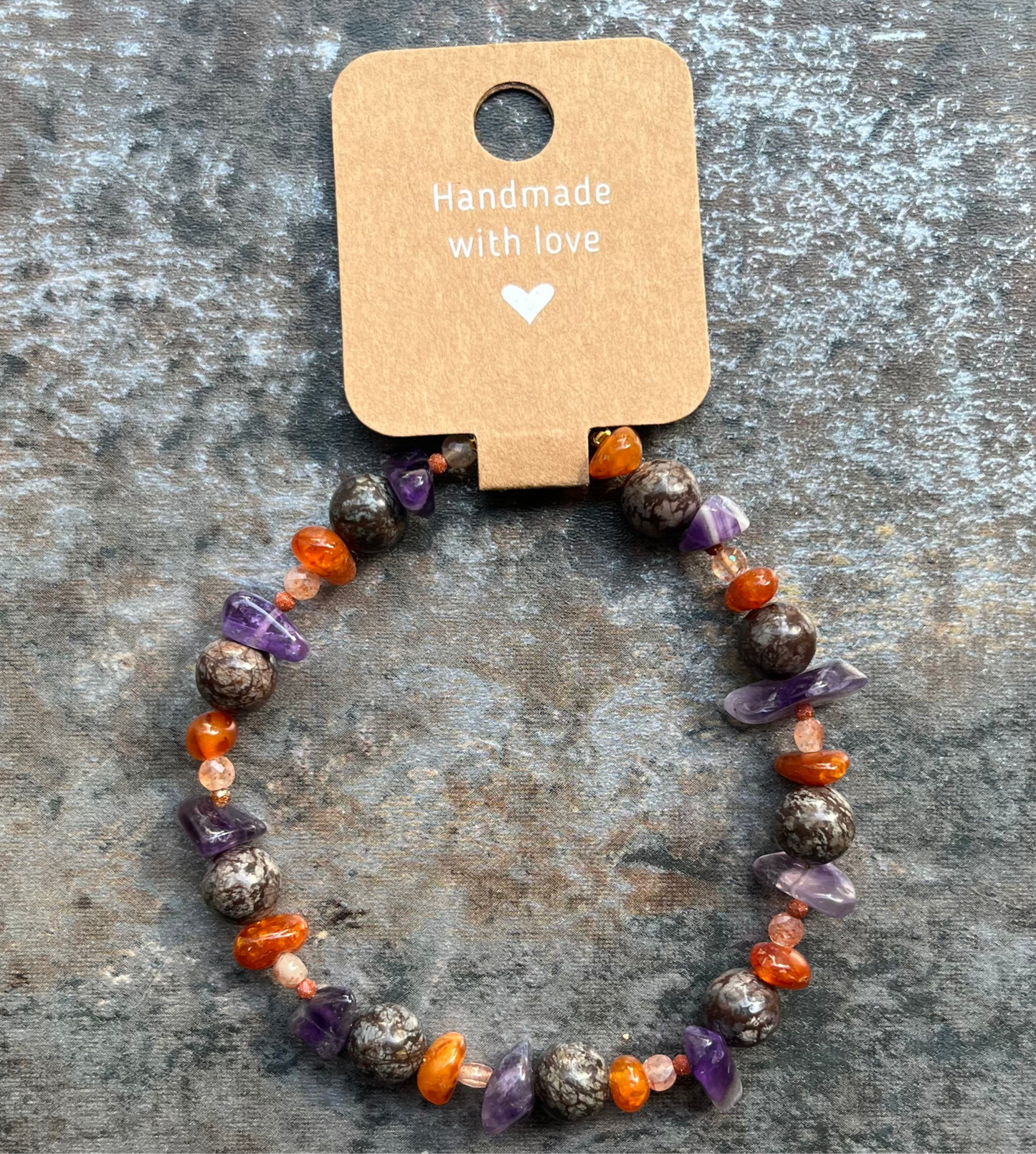 Unikat Handgemachtes Armband mit Amethyst