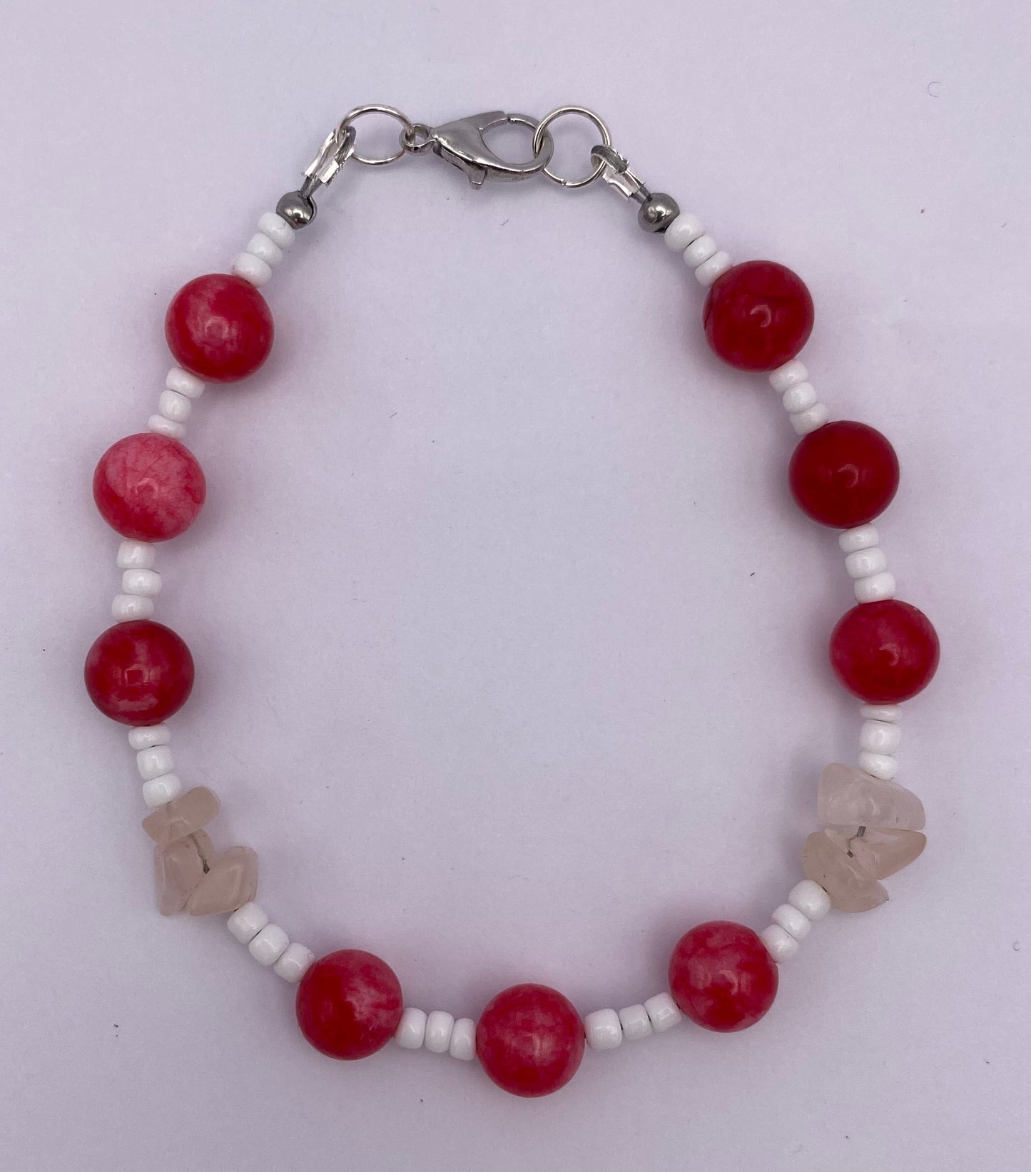 Handgemachtes Armband ‚Red Rose‘