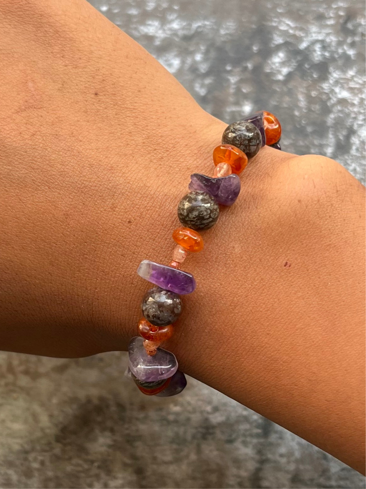 Unikat Handgemachtes Armband mit Amethyst
