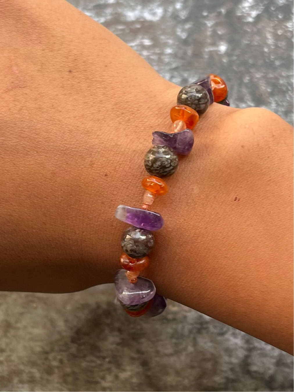 Unikat Handgemachtes Armband mit Amethyst