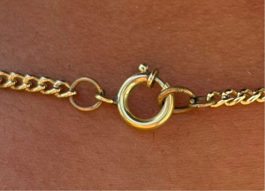 Vintage Kette mit Herzanhänger 925 Silber/ vergoldet