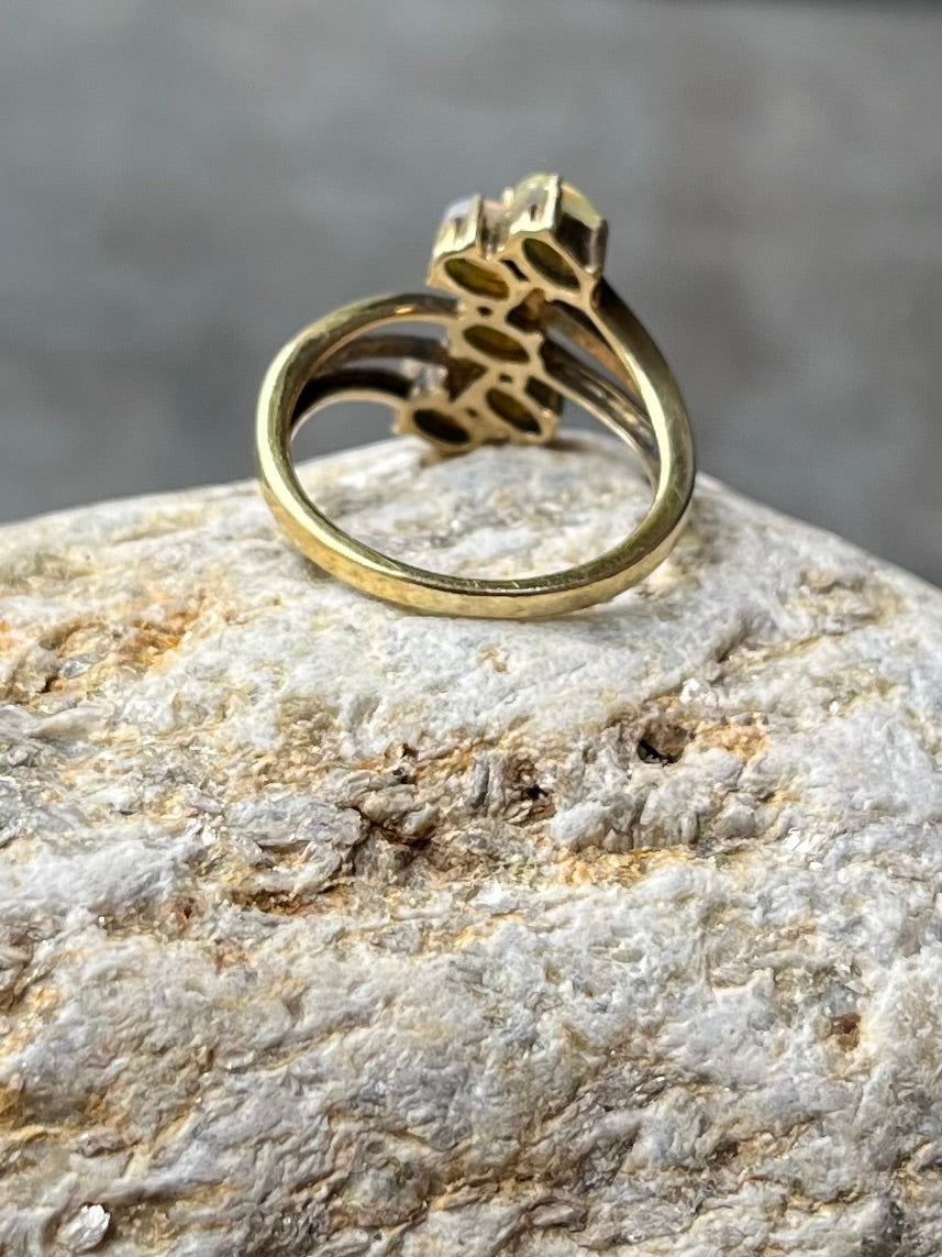 Vintage Ring 925 Silber mit Opalen