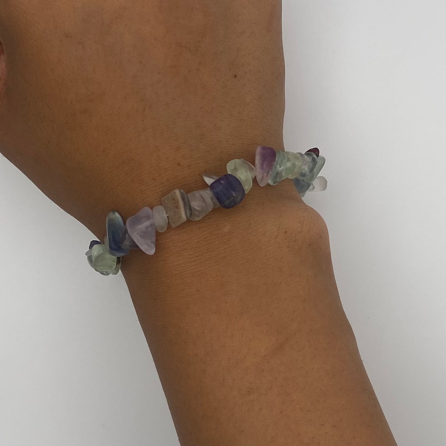 Edelstein-Armband mit Flourit-Mix