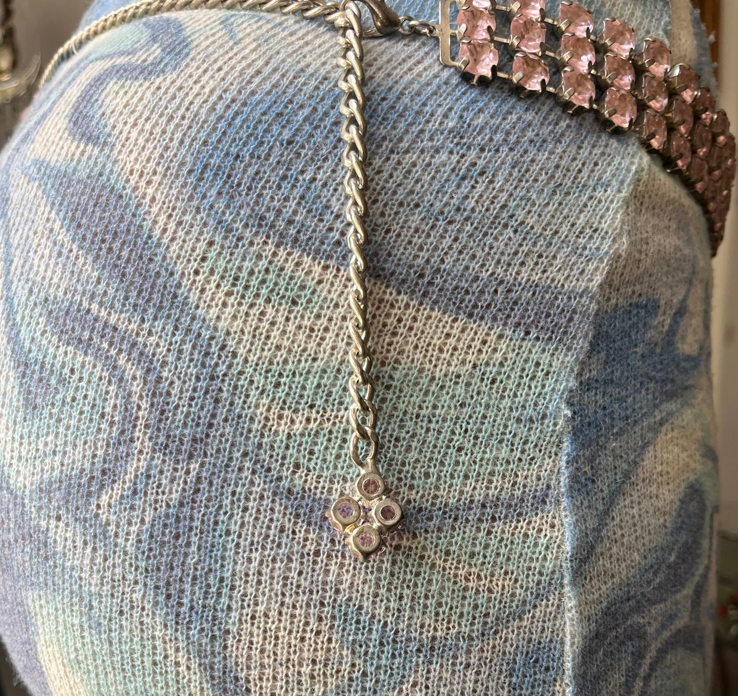 Vintage Strass Gürtel „Baby Rosa“