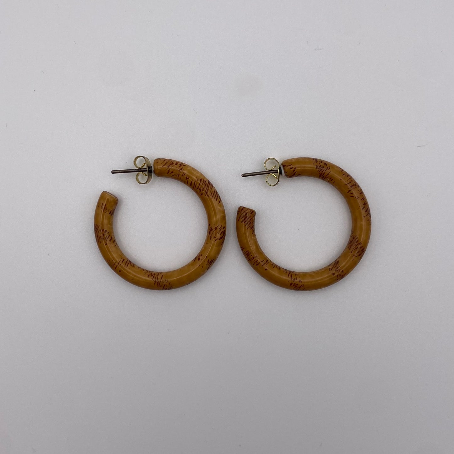 Vintage Creolen Holzoptik