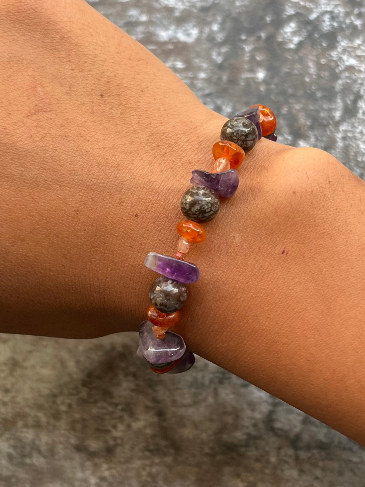 Unikat Handgemachtes Armband mit Amethyst