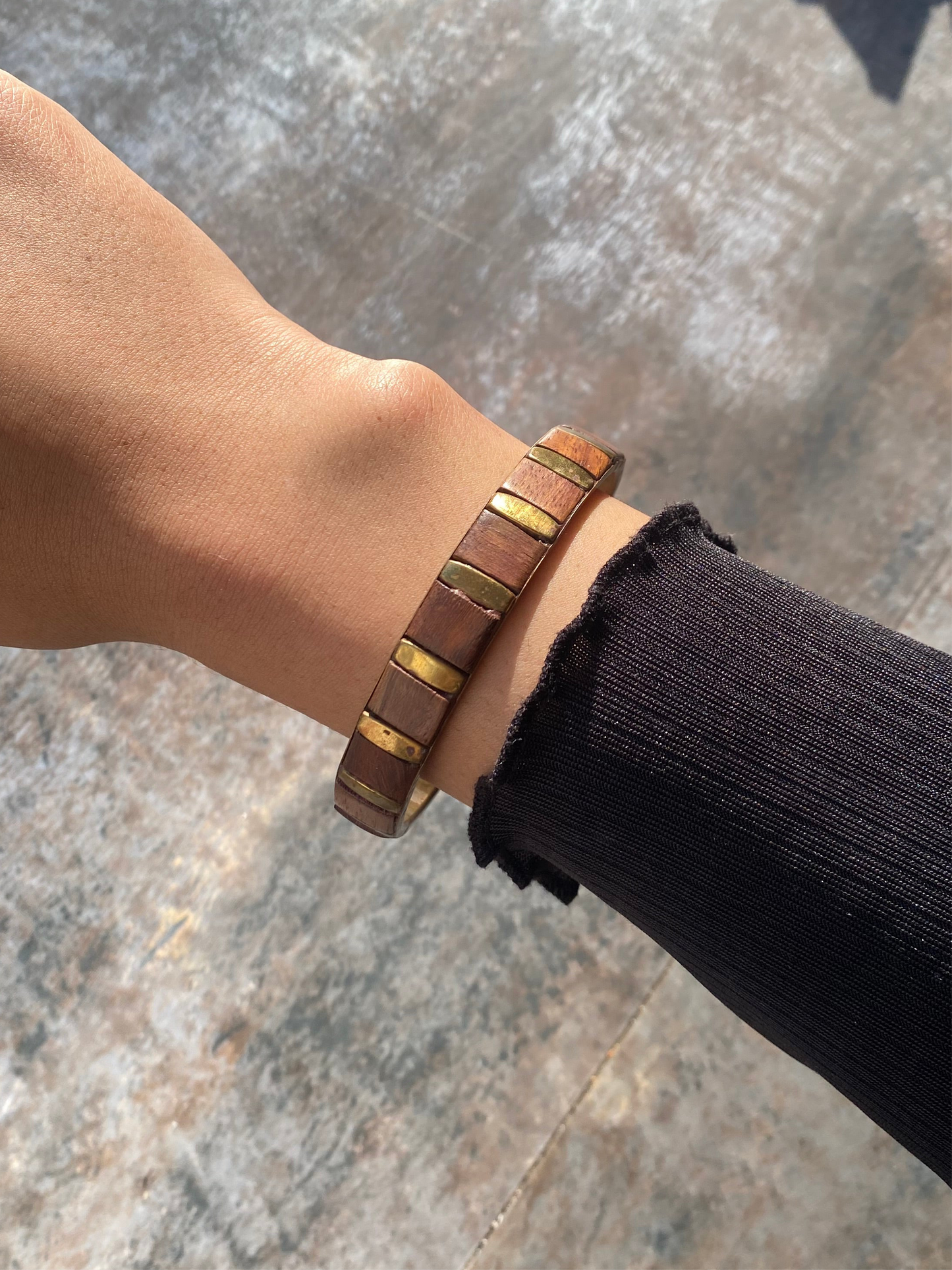 Vintage Armreif aus Holz
