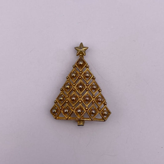 Vintage Weihnachtsbaum Brosche