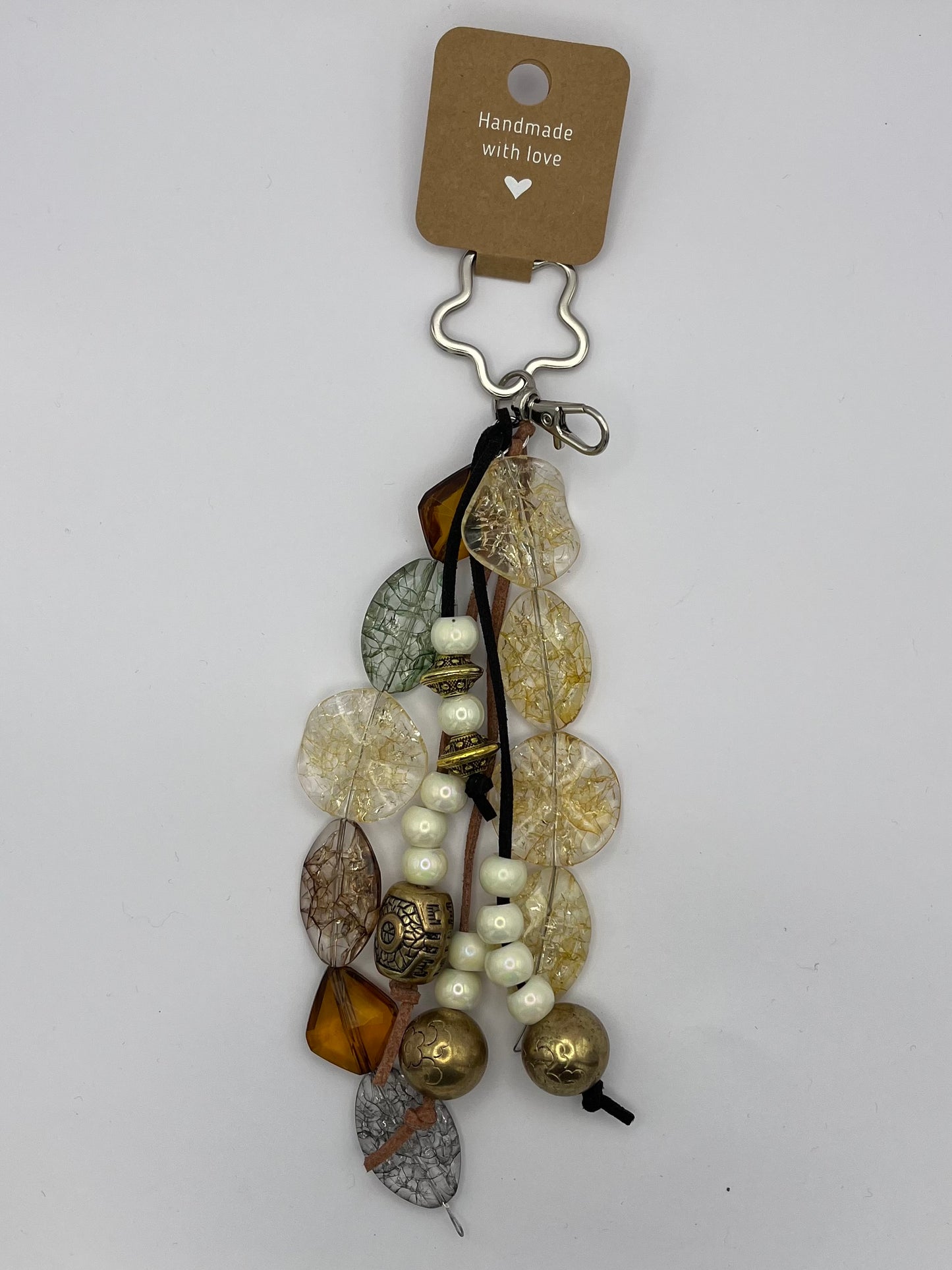 Handgemachter Schlüsselanhänger mit verschiedenen Perlen