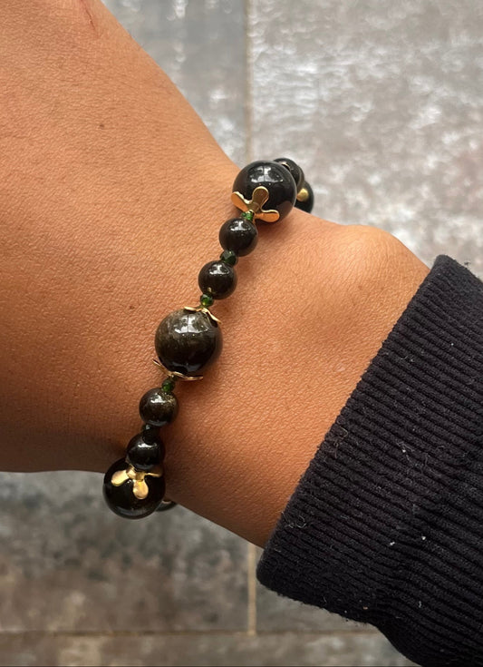 Handgemachtes Armband mit Onyx