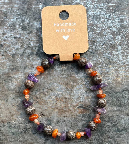 Unikat Handgemachtes Armband mit Amethyst