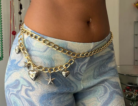 Bauchkette/ Taillengürtel mit Charms
