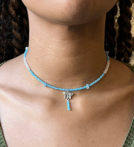 Halskette mit Schmetterling Charm