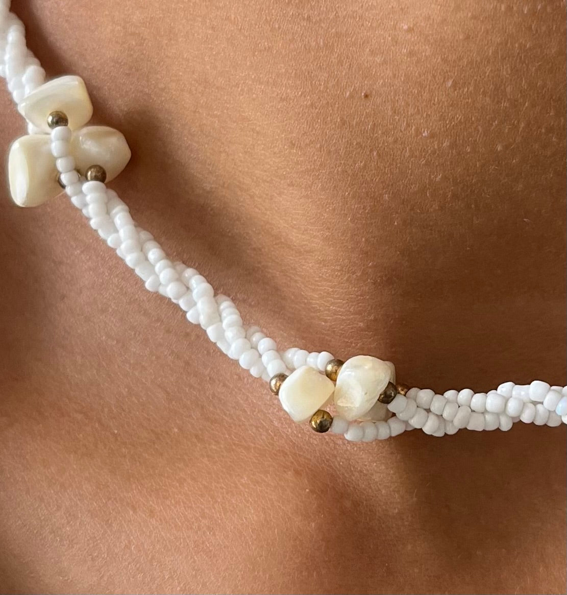 Vintage Halskette/Choker mit Steinen