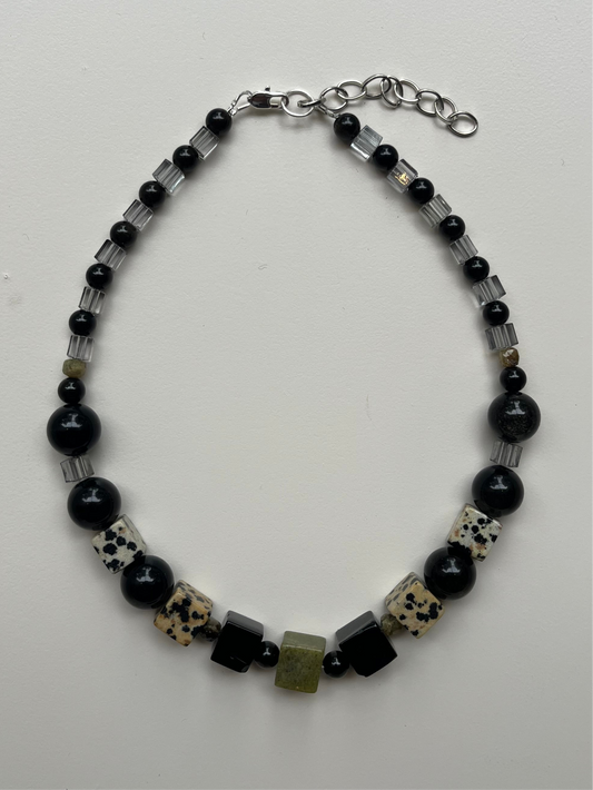 Handgemachte Würfel-Edelstein Kette