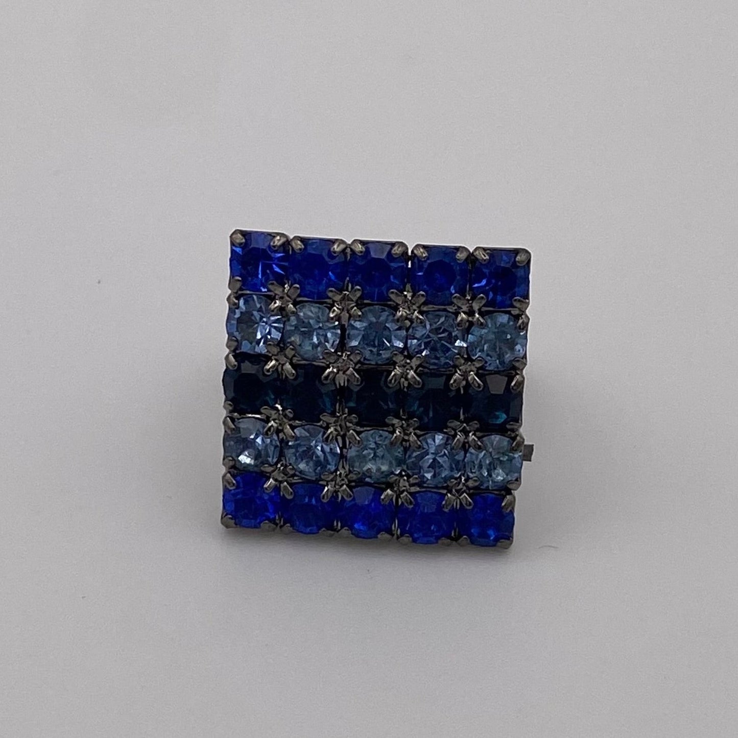 Vintage Ring mit blauen Strass-Steinen