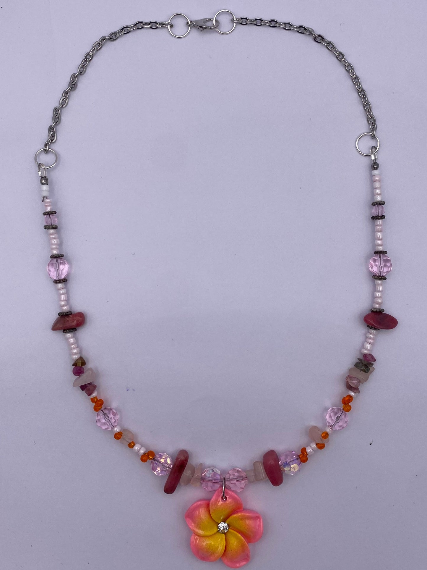 Handgemachte Halskette ,Pink Paradise‘