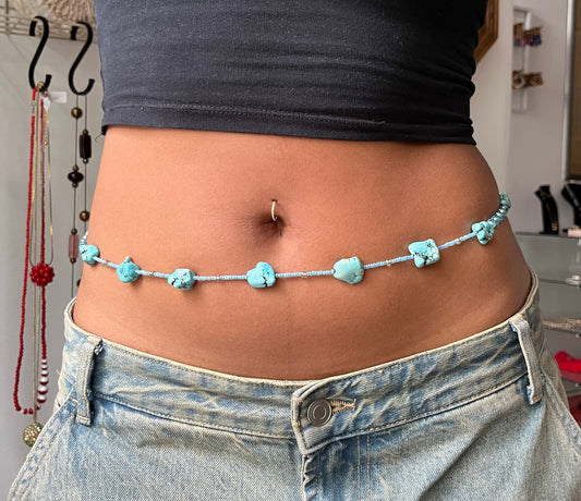 Handmade Bauchkette „Turquoise Dream“