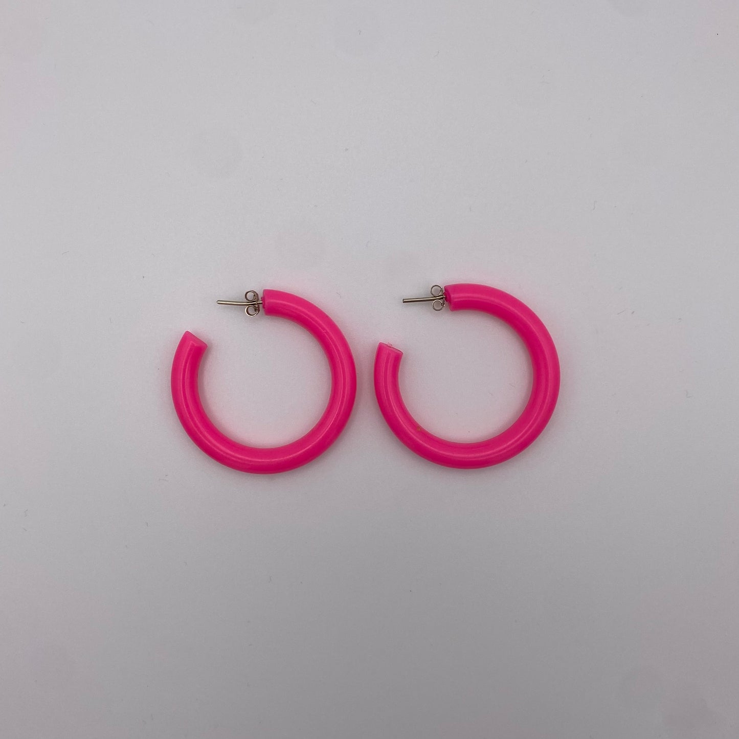 Vintage Creolen in neonpink