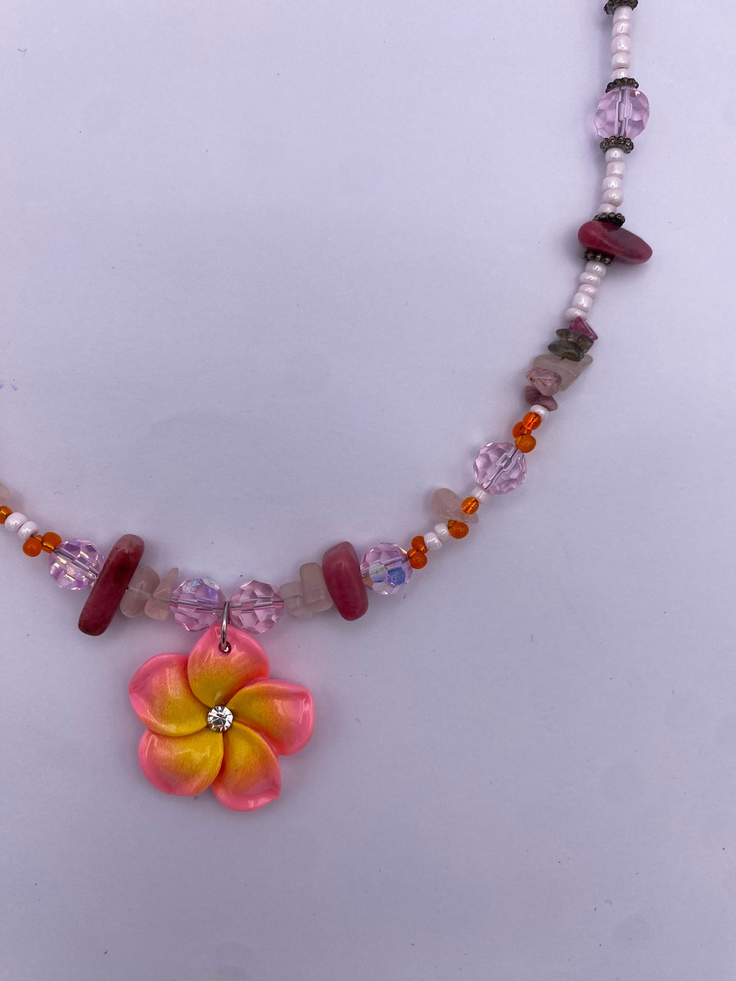 Handgemachte Halskette ,Pink Paradise‘