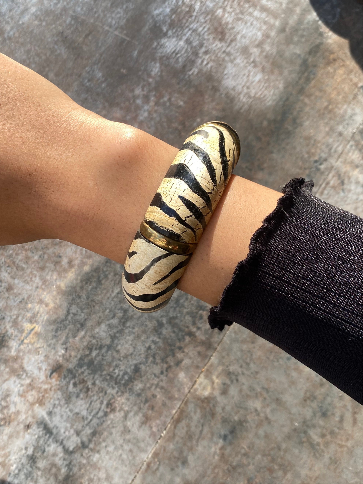 Vintage Armreif Zebra