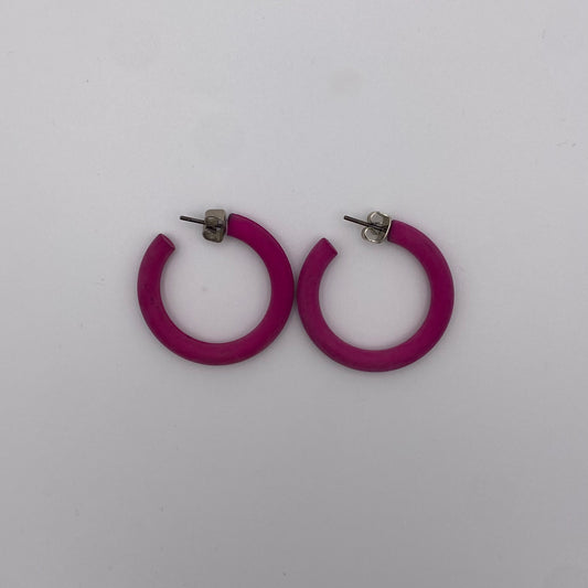 Vintage Creolen Magenta