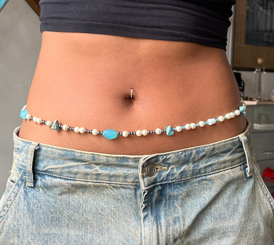 Handmade Bauchkette „Mermaid Pearls“