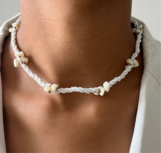 Vintage Halskette/Choker mit Steinen
