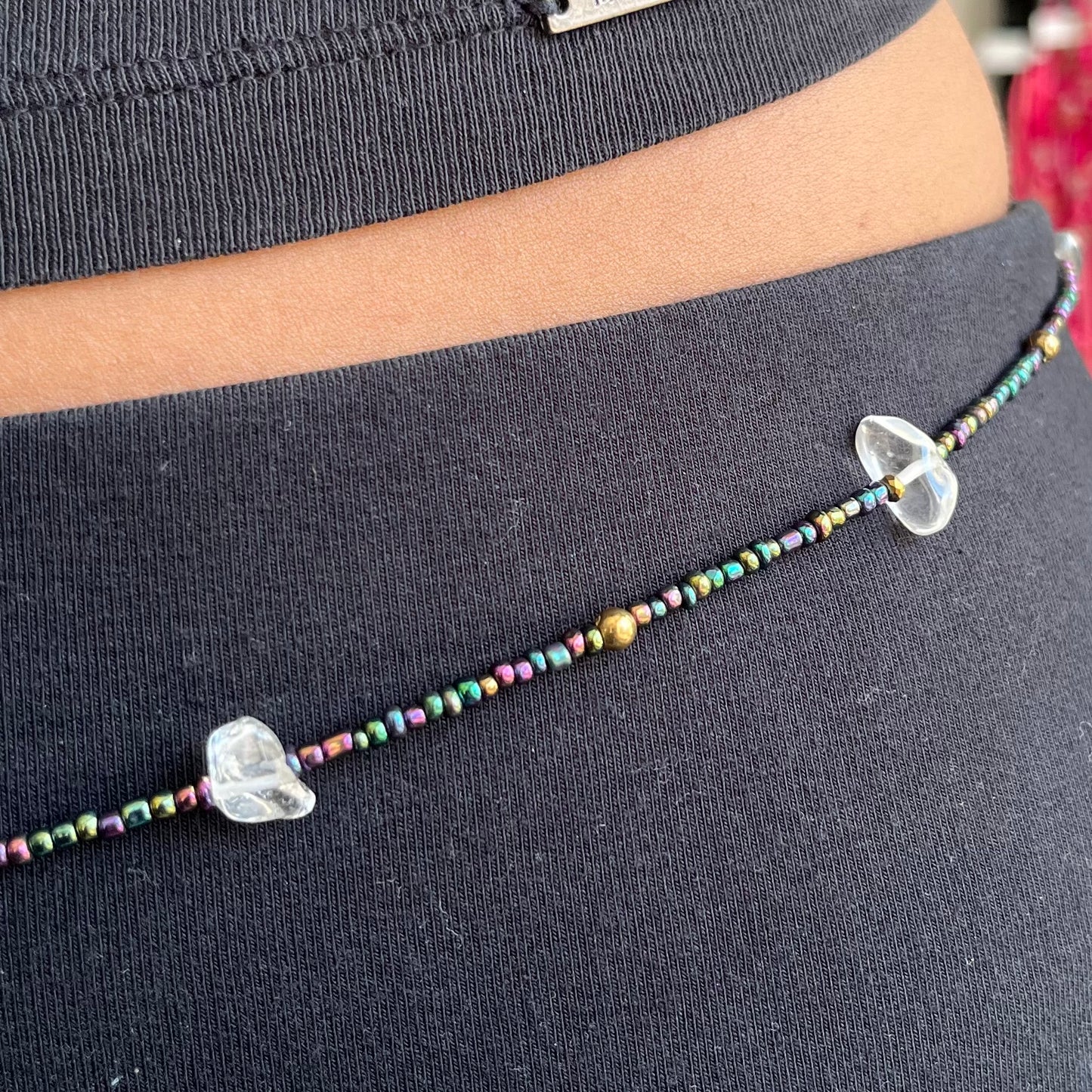 Handgemachte Bauchkette ‚Raven‘