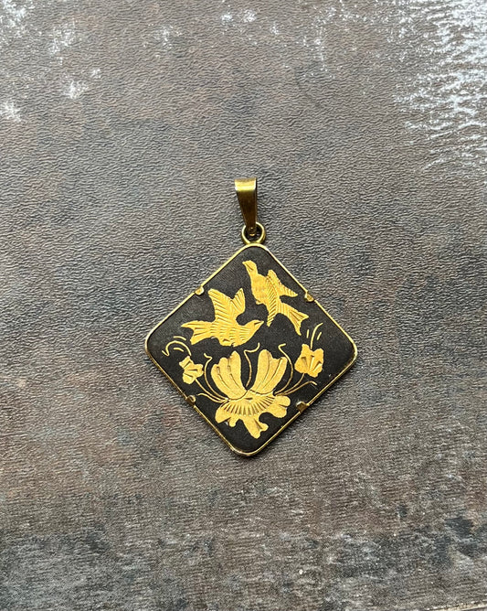 Anhänger Vintage Gold/Schwarz