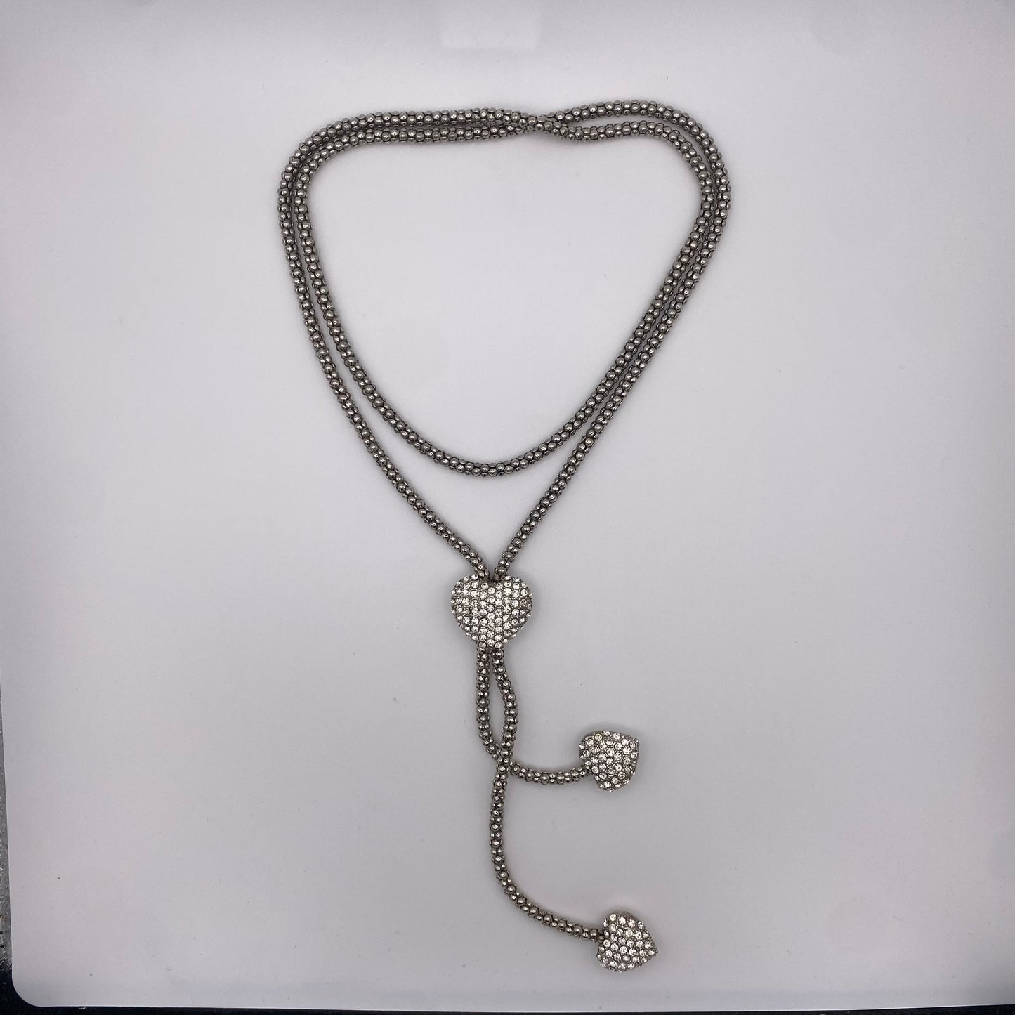 Lange glitzernde Statement Halskette
