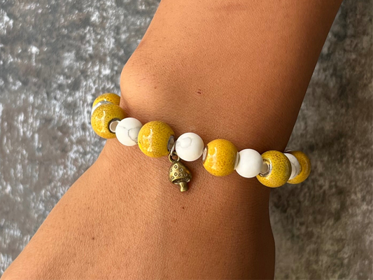 Unikat Handgemachtes Armband mit Howlith