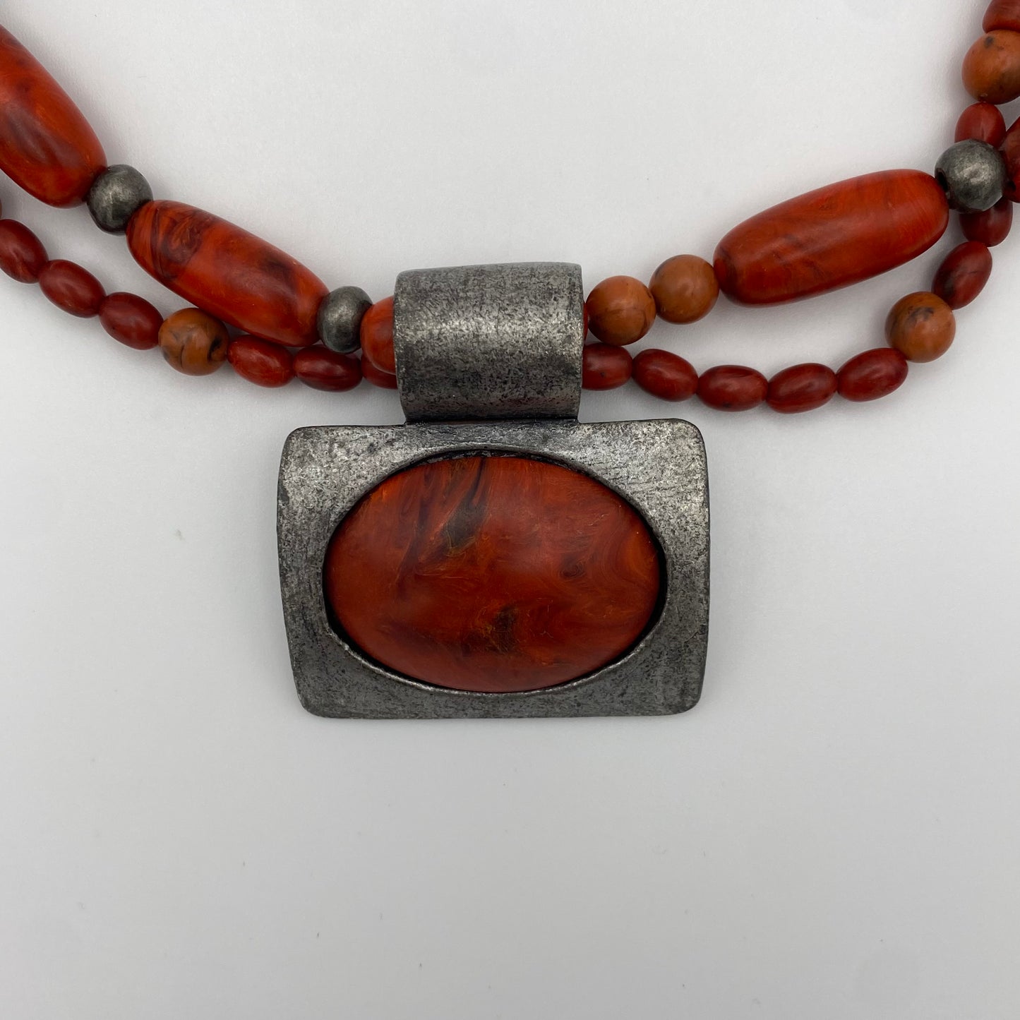 Vintage Statement Halskette mit zwei Reihen