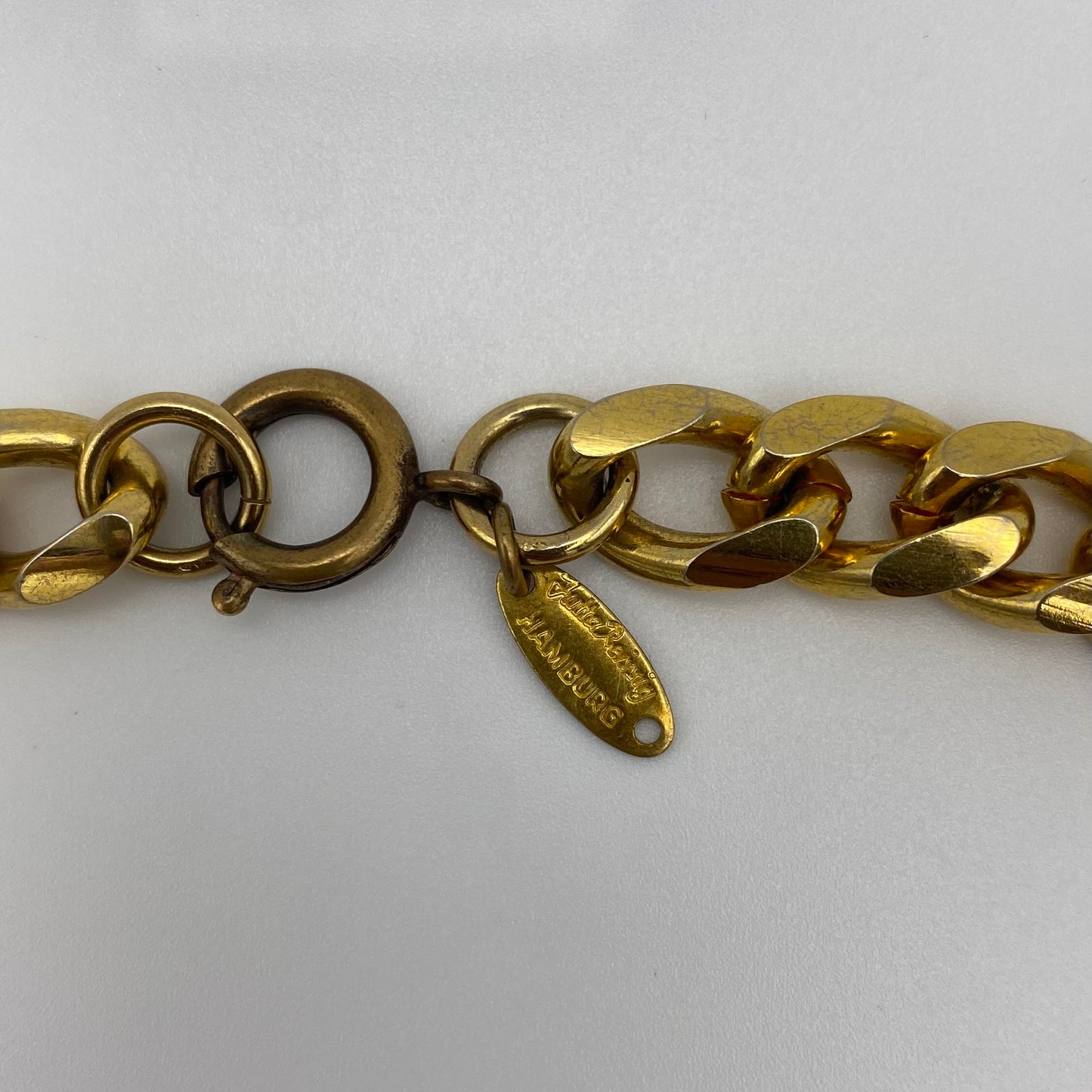 Extravagante Vintage Jutta Reissig Statement Kette mit großem Herz-Charm
