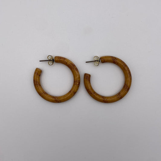 Vintage Creolen Holzoptik